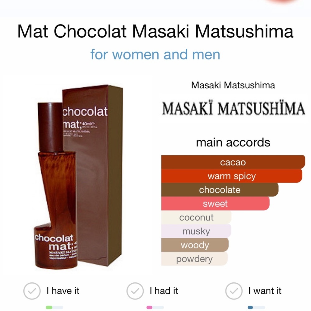 Mat Chocolat Masaki Matsushima
